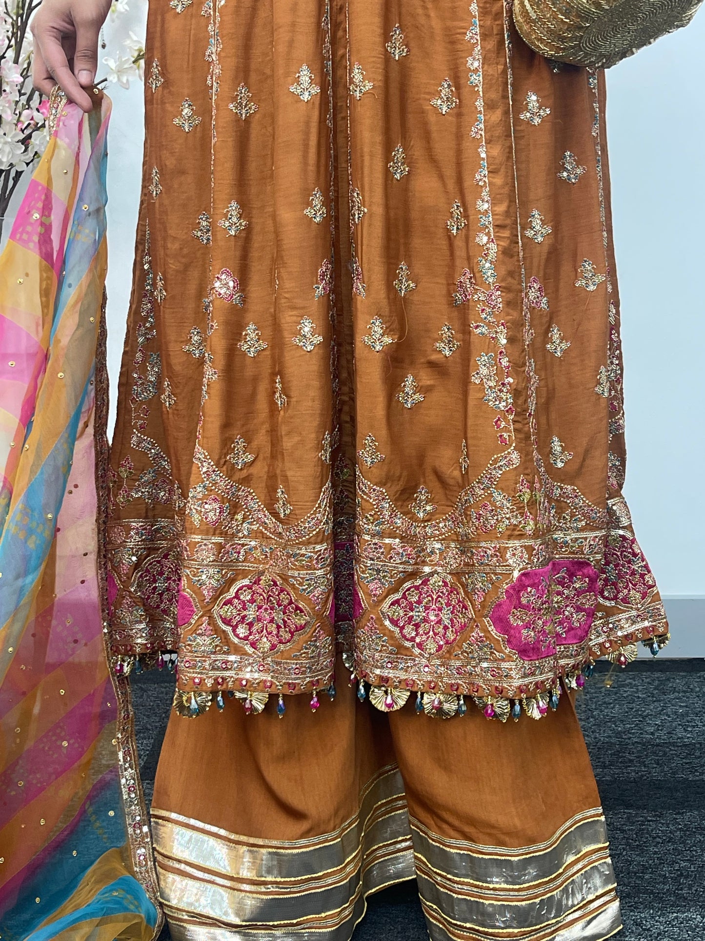 Faiza - Maria B Inspired Embroidered - Burnt Orange - K