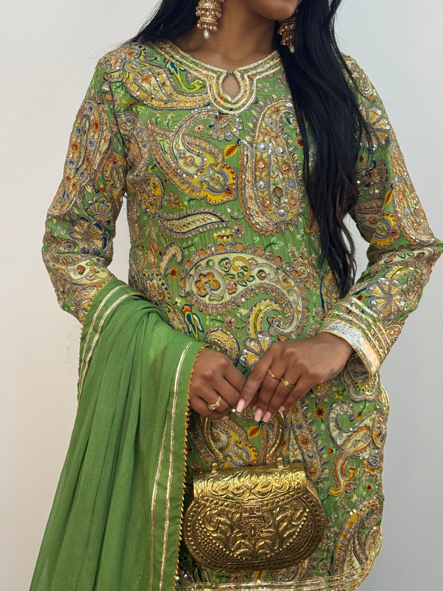Armani Farshi - Green Paisley