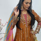 Faiza - Maria B Inspired Embroidered - Burnt Orange - K