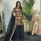 Phoolwari - Armani Silk - Black