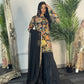 Phoolwari - Armani Silk - Black