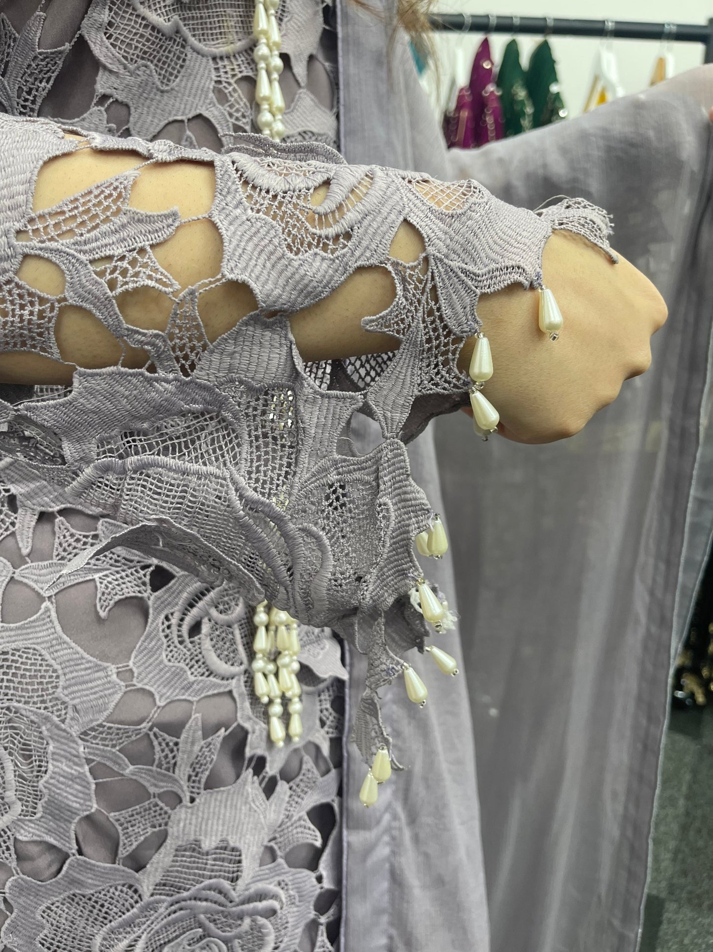 (Preorder 4 weeks) Lilac Cut - Lacy Crochet- - Dia -Diya - - Lavender Purple -