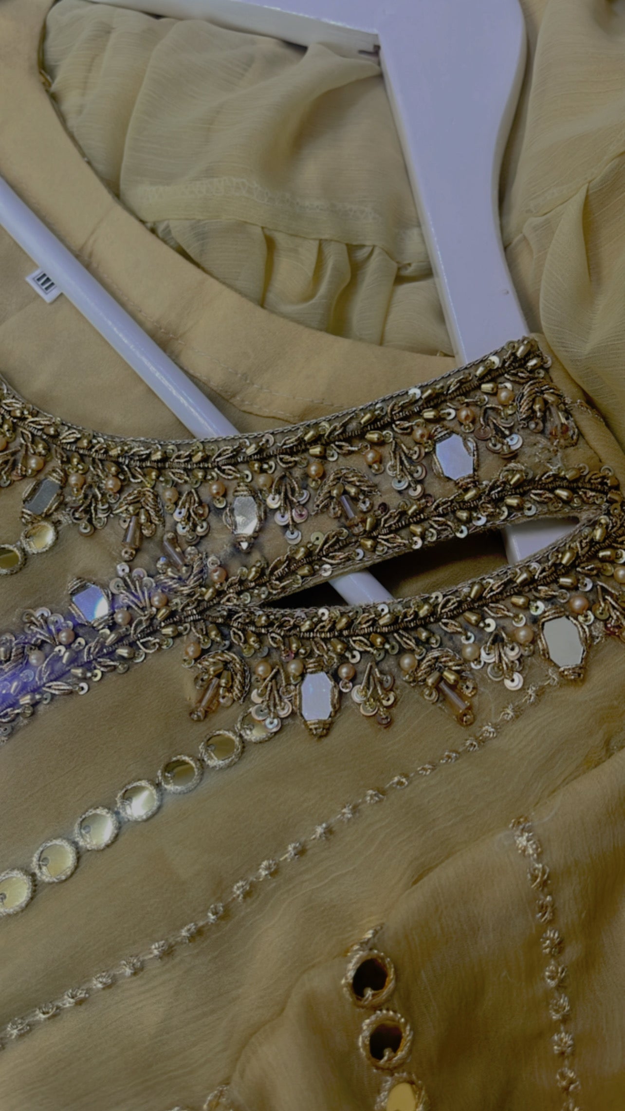 Farshi Garara Beige - Gold Farshee Garara - J