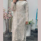 Pearl Crush Twist - White 3D Cutdana - Nikkah Outfit -
