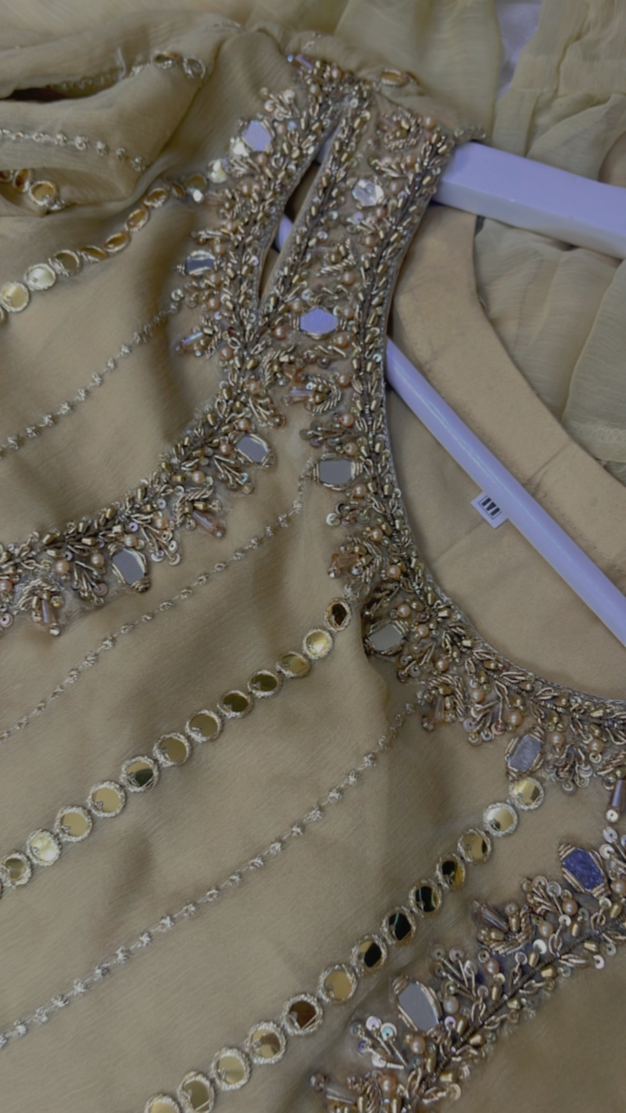 Farshi Garara Beige - Gold Farshee Garara - J