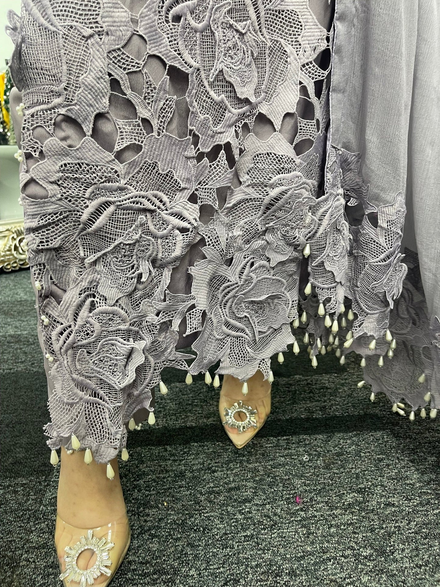 (Preorder 4 weeks) Lilac Cut - Lacy Crochet- - Dia -Diya - - Lavender Purple -