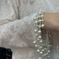 Pearl Crush - 3D Cutdana Net - White Party Outfit - Nikkah-