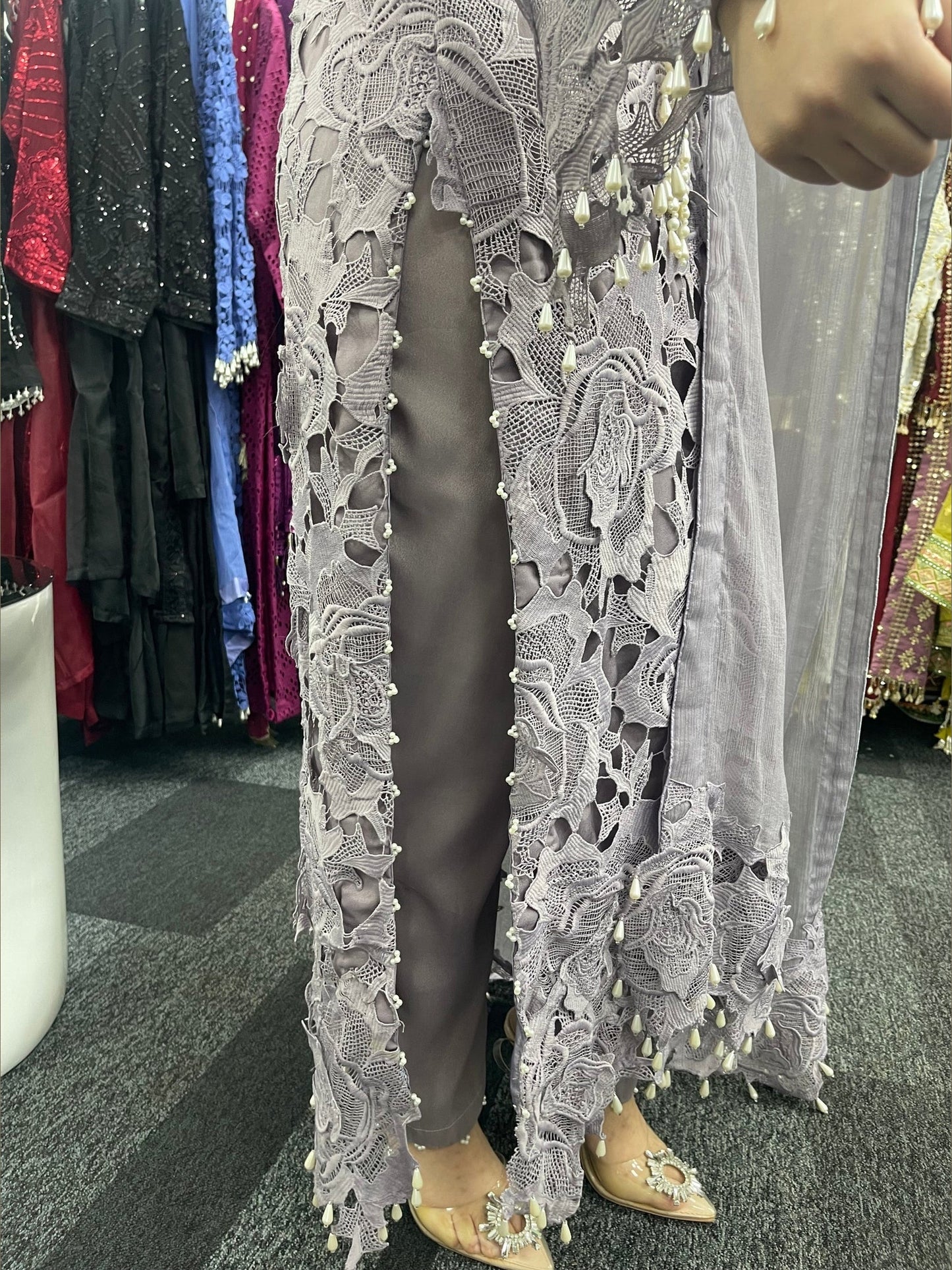 (Preorder 4 weeks) Lilac Cut - Lacy Crochet- - Dia -Diya - - Lavender Purple -