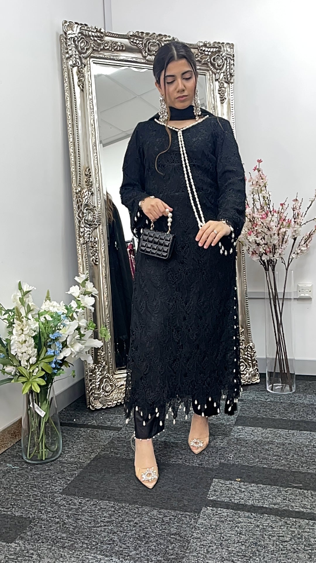 Black Patta- Lace Crochet -Kala Pata - T