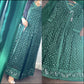 Green Chikankaari Maxi - Long Dress