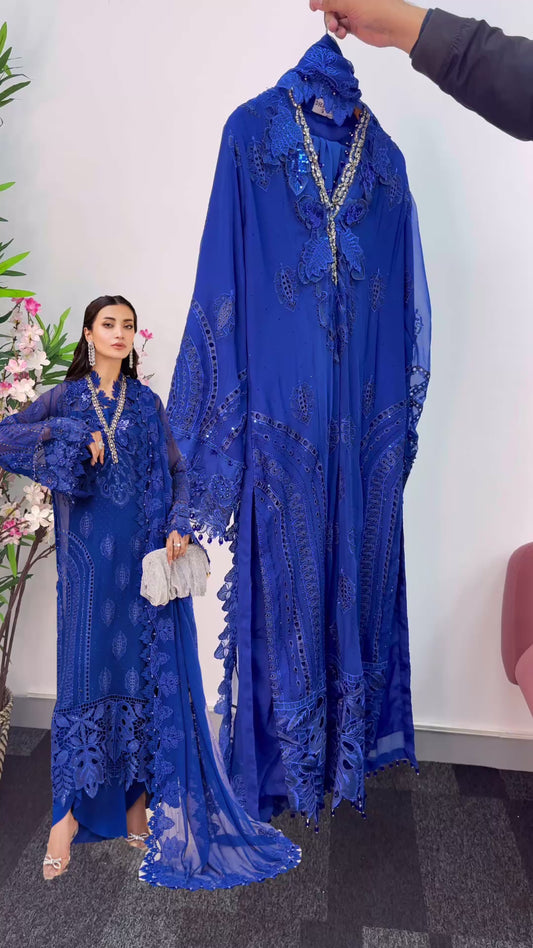 Maria B Inspired - Chiffon - Blue